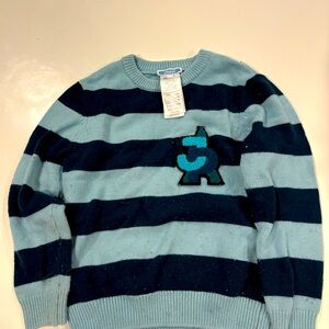 Jacadi Paris wool blue striped sweater in size 6.